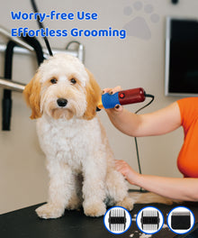 Professional 200W Pet Grooming Clippers with Wooden Handle