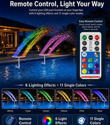 Solar Pool Fountain with Colorful LED Lights