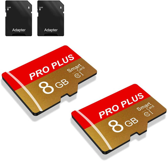 2 Pack TF Card 8GB with Adapter