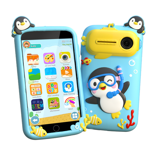 Kids Smart Phone Toy with 220 Learning Games (Blue)