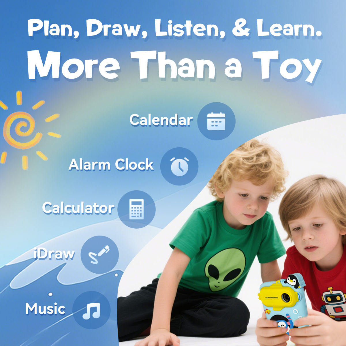 Kids Smart Phone, Educational Kids Toys Phone with 220+ Games, 3.97" Touchscreen, 5MP Camera, Parental Control, Learning Toddler Phone for Ages 3-9, Birthday Gift
