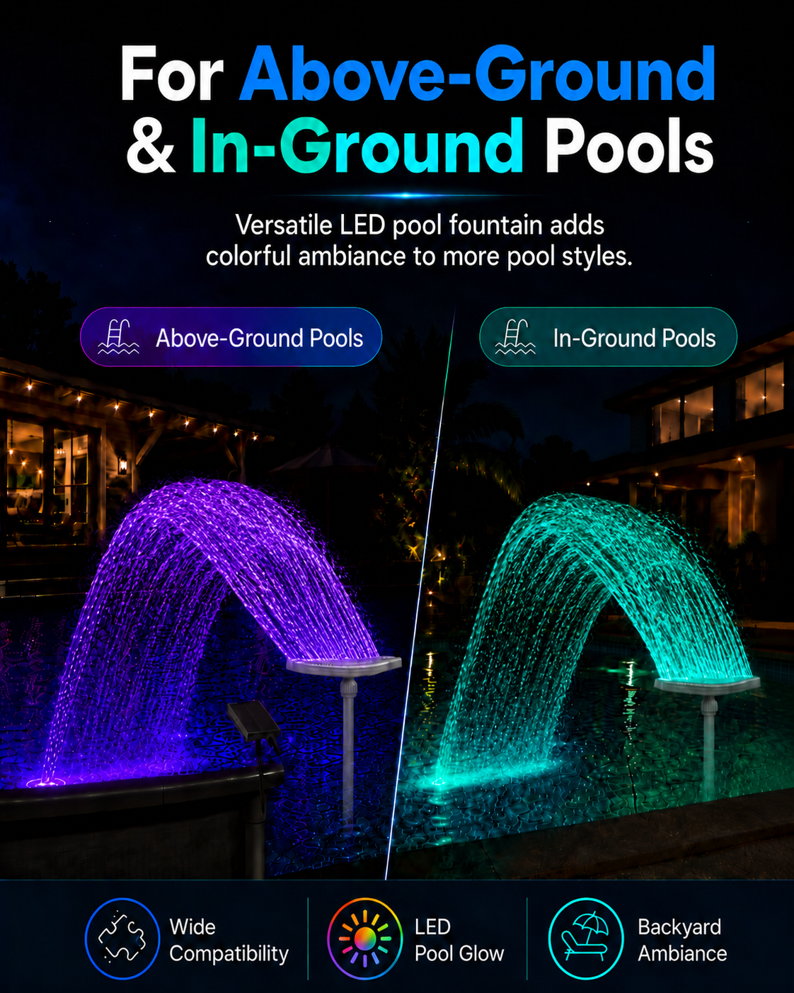 Pool Fountain for Above Ground & Inground Pools