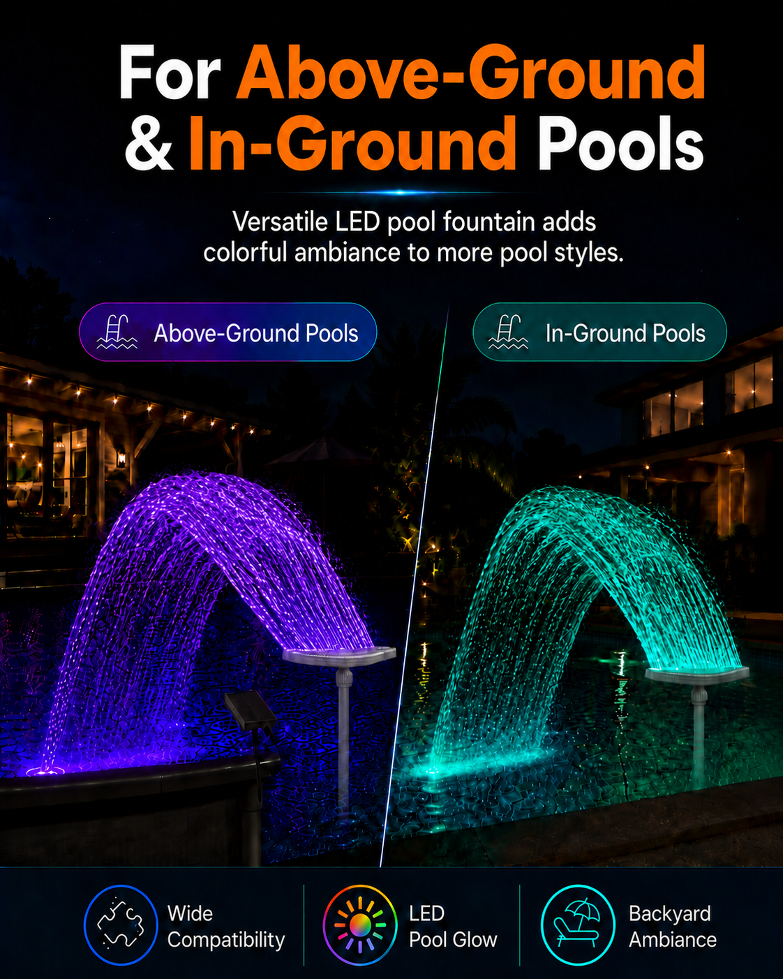Pool Fountain for Above Ground & Inground Pools