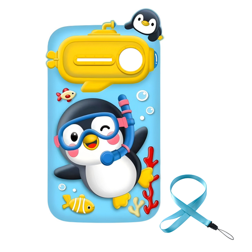 D2 3.97" Silicone Phone Case with Camera Protection & Lanyard