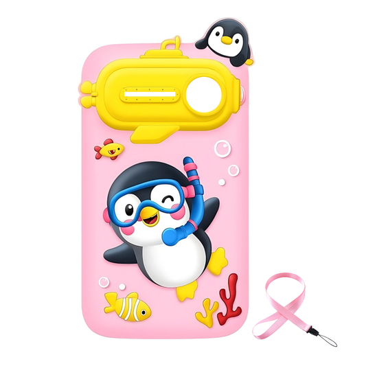 Silicone Case with Lanyard (Pink)